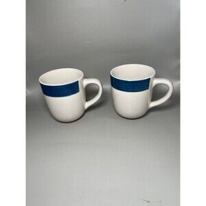 Gibson Stoneware Coffee Mugs Set of 2 Ceramic Cups Everyday Kitchen Drinkware